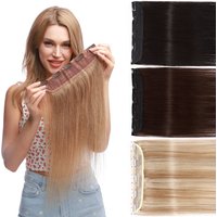SEGO 10"-24" Human Hair Clip In Hair Extension One Piece 5 Clips Straight Clip on Hairpiece for Women Wide Standard Weft