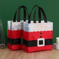 5/10/20pcs Christmas Gift Bags Santa Claus Non-Woven Christmas Tote Bag with Handles Christmas Decorations New year xmas Gifts