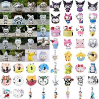 2026 New Authentic 925 Sterling Silver Lovely Cat Bear Rabbit Charm Duck Beads fit Bracelets Necklace Women DIY Anniversary Gift