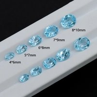 VVS Grade Natural Topaz Loose Gemstone Wholesale Price Oval Shape Sky Blue Topaz for Jewelry DIY