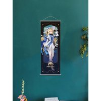 Wuthering Waves Figure Jinhsi Phoebe Camellya Carlotta Scroll Canvas Painting Home Decor Wall Hanging Anime Poster Wall Art Gift