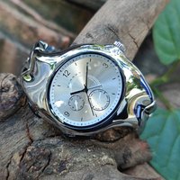 OULM NEW Alien Retro Twisted Case Y2k Quartz Watch Mens Silver Dial Oval Ellipse Special Fashion Unique Design Steel Men Watch