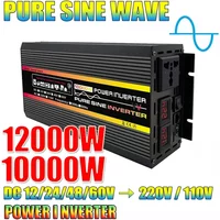 12000W/10000W Pure Sine Wave Power Inverter LED Display Power Inverter Transformer 12V 24V 48V 60V TO 220V Voltage Converter