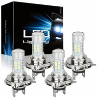 4pcs H4 9003 Super White LED Headlight Bulb Conversion Kit Fog Light Plug/ Play