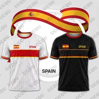 2026 New Spain Flag Print Football Jersey For Men T Shirt Summer Sports Quick-drying Training Tees Casual Kids/Adult Tops