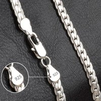20-60 cm couleur argent marque de luxe Design Noble 6mm collier chaîne pour femme hommes mode mariage fiançailles bijoux