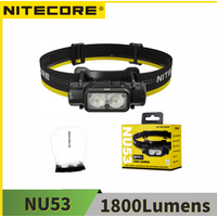 NITECORE NU53 Rechargeable Headlamp 1800Lumens 8 x NiteLab UHE LEDs Built-in 6000mAh Battery For Hiking/Trekking, Trail Running