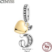 925 Sterling Silver Bead Pendant Original Anniversary Birthday Wedding Charm Beads Fit Bracelet Necklace DIY Jewelry Gifts 2026