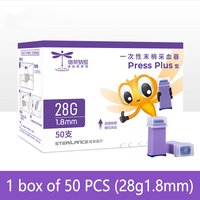 50pcs 28G Sterile Lancets Spring Lock Card Blood Glucose Meter Needles For Blood Sugar Testing Diabetic Care