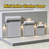3pcs Mini Roller Shutter Door Dollhouse DIY Micro Landscape Mini Garage Rolling Door Diorama Scene Layout Decor Accessories