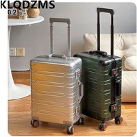 COLENARA All Aluminum Magnesium Alloy Luggage 20 Inch Cabin Rolling Metal Password Box 28 Inch Large Capacity Travel Suitcase