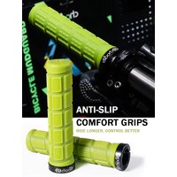 AliExpress chooee Chooee MTB Bike Handlebar Grips Anti-Slip Rubber Bicycle Grips 3D Shock Absorbing Lock-On Grips for Mountain Bike