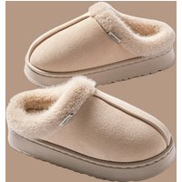 Women's Winter Slippers Non-Slip Indoor House Shoes, Plush Fleece Lined Warm Cotton Slippers with Soft Sole for Home Comfort