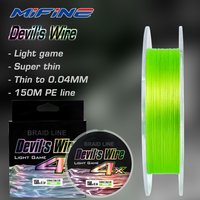 Mifine Devil's Wire Light Game Fishing Line 4X Braided Line Super Thin and Strong PE Line 150M Fishing Wire Accessories Trout