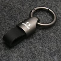 Premium leather metal key chain key ring for mazda 3 6 mx5 cx5 cx7 cx30 cx50 cx60 cx70 cx90 auto key decoration parts