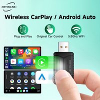 2026 HEYINCAR 2in1 Wireless Android Auto Adapter Carplay Smart Dongle Plug and Play For Kia Volvo Audi MG Opel VW Hyundai Jeep