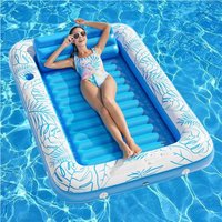 Outdoor Swimming Inflatable Maple Leaf Swimming Ring Water Play Mesh Backrest Sun Bath Floating Row Piscina Fuori Terra