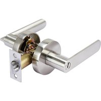 Silent Room Door Lock Round Door Lock Interior Door Handle Lock with Lock Core/latch with Key Aluminum Alloy Handle Lock
