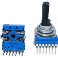 2pcs RK14 B50K B100K 7Pins Stereo Channel Vertical Rotary Potentiometer B503 B104 20MM Shaft Length