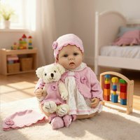 Reborn Dolls 22 Inches 55 cm That Looks Real Reborn Baby Doll Lifelike Silicone Vinyl Newborn Soft Doll Blue eyes Toddlers Toys