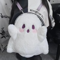 Little Ghost Backpacks For Women Classic Backpacks For Women Funny Halloween Backpacks For Women Cute Women's Chic Shoulder Bags