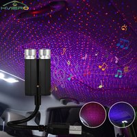 Car Roof Star Lights Interior Mini LED Starry Atmosphere Sky USB Projector Auto Lamp Decoration Night Galaxy Laser Home Led