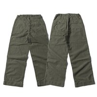 AMEKAJI-Men's Straight Trousers Outdoor Hiking Training Riding Camp Utility Overalls Heavyweight 10.5oz Loose Bread Pants OG-107