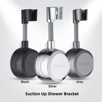 Suction Up Shower Head Holder ABS Plastic Shower Bracket for Round Bar Wall Mounted Sprayer Fixed Base Bathroom Accessories