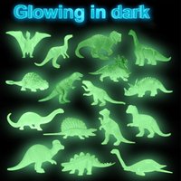 12PCS Glow in Dark Dinosaur Figures Plastic Realistic Dino Birthday Party Favors Classroom Prizes Valentines Day Gifts For Kids