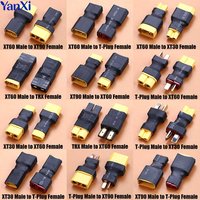 1pcs XT30 XT60 XT90 TRX T-Plug Connector Male to Female Conversion Adapter Plug For RC Lipo Battery Control Parts DIY