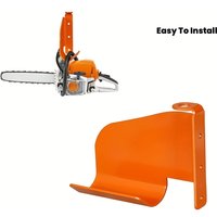 1Pc Durable Chainsaw Hook Wall Rack | Anti-Rust Powder Coated Orange Garage Storage Rack, Easy to Install Wall Tool Storage Rack
