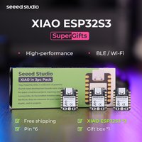 XIAO ESP32S3 3er-Pack – 2,4 GHz Wi-Fi, BLE 5.0, Dual-Core, Batterieladung unterstützt, Stromeffizienz und satte Schnittstelle, ideal