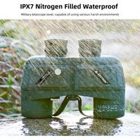 7X50 Powerful Binoculars Waterproof Military Grade Marine Camping Hunting Floating with BAK4 Prism Night Vision Rangefinder