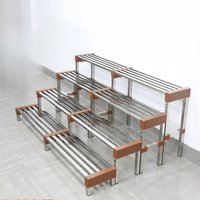 Thickened Stainless Steel Tiered Plant Stand Heavy Load Bearing Floor Flower Rack for Balcony Outdoor Hanging Pot Shelf