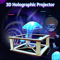 DIY 3D Holographic Projector Model Kit, STEM Science Educational Assembly Toy, Physics Experiment Projection Set, Creative Deskt