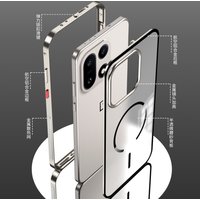 Magnetic Phone Case For OnePlus 15 1+15 Aluminium Alloy Metal Frame Case For One Plus 15 Oneplus15 Matte Clear Acrylic Cover
