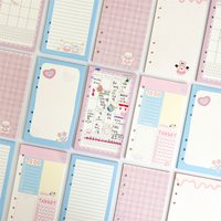 A6 Cute Loose-leaf Colorful Refill Inner Page Line Blank Grid Inner Page Inside Paper Stationery