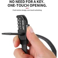 ESLNF Password Tie Lock Multipurpose Bicycle Electric Scooter Motorcycle Portable Anti-theft 3 Digit Bike Helmet Lock Black