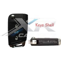 3Buttons Remote Car Key Shell Fob For Volkswagen VW Skoda Seat Golf Polo T-CROSS 2017-2021 Hu162t Keyless Housing Case image 3
