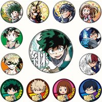58mm Anime My Hero Academia Midoriya Izuku deku YAOYOROZU MOMO Aoyama Yuga Cosplay COSTUME Badge Pin SPTE Tinplate Brooch Prop