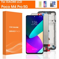 6.6'' For Xiaomi POCO M4 Pro 5G LCD Display Touch Screen Digitizer + frame Assembly For Xiaomi POCO M4Pro 21091116AG LCD