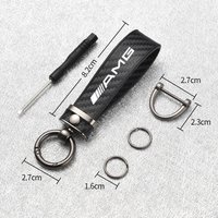 Leather Carbon Fiber Car Rings Keychain Zinc Alloy Keyrings for Mercedes-Benz A C E S G-Class GLC CLE CLA GLB GLK GLS W177 W205