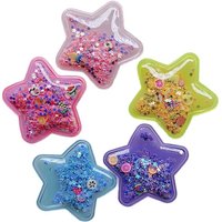 20pcs/lot PVC Quicksand Crown with Glitter Transparent Bling bling Flowing Patches Appliques for DIY Children Clip Accessories
