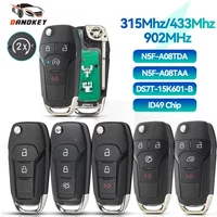 Dandkey 1pcs For Ford N5F-A08TAA/EB3T-15K601-BA/DS7T-15K601-B Ranger F150 2013-2018 ID49 Chip Remote Car Key Fob 315/433/902MHz