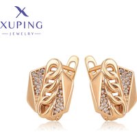 Xuping Jewelry New Fashionable Exquisite Gold Color Hoop Earrings for Women Party Gift X001234257