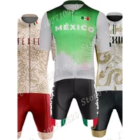 AliExpress NONE Mexico National Team Cycling Jersey 2026 Set Summer Green Clothing Road Bike Shirts Suit Bicycle Bib Shorts MTB Ropa Maillot