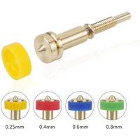 Revo All-in-one Nozzle For Revo Ceramic Hotend 0.25/0.4/0.6/0.8mm 3D Printer Heatbreak BrassTitanium Nozzle For E3D Revo Hot End