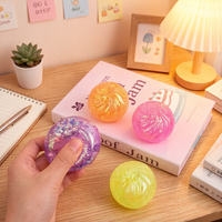 2026 NEW 1PCS Colorful Glitter Steamed Bun Squeeze Ball Dumpling Release Stress Toy Sensory Squishies Food Simulation Gift