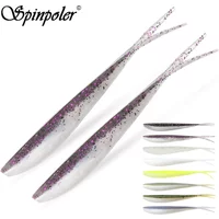 Spinpoler 2" 3" 4" Soft Fishing Lures Jerk Minnow Shad Drop Shot Soft Bait Swimbait Split Tail for Bass Trout Pike Walleye Pesca