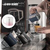 New 500/600ml MHW-3BOMBER Classic Milk Frothing Pitcher 5.0 Stainless Steel Steaming Cup Bomber Pitcher Coffee Art Milk Cup